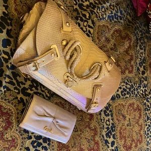 Orig $4300 Solid Cream Ombré to Blush Versace Bag